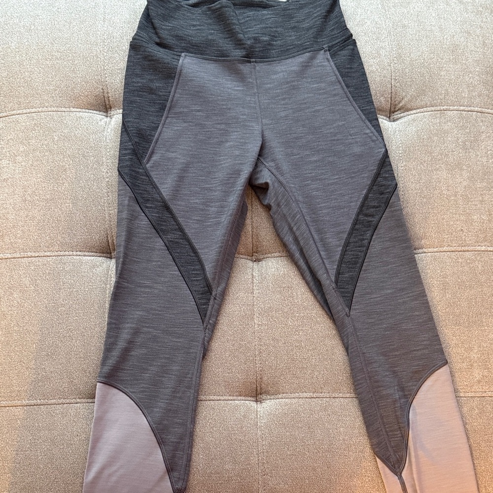 Lululemon Gray and Black Athletic Leggings